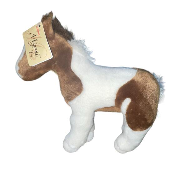 Aurora Miyoni 11" Plush Horse Pony Foal Pinto Stuffed Animal Nursery Shower Gift - Picture 3 of 12